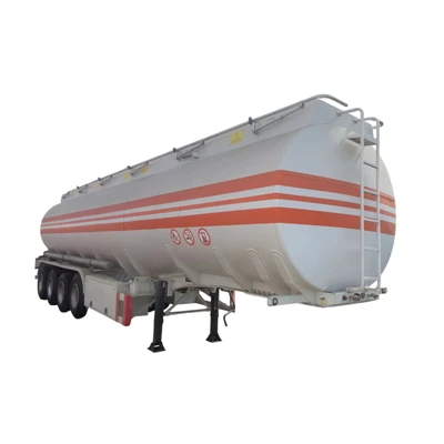 4 Aks 45000L Kabòn Steel Gaz Tanker Semi Trelè